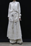 Mutedance 24 Autumn and Winter Flower Dye Button Long Dress MD-MD24FW103-hoary